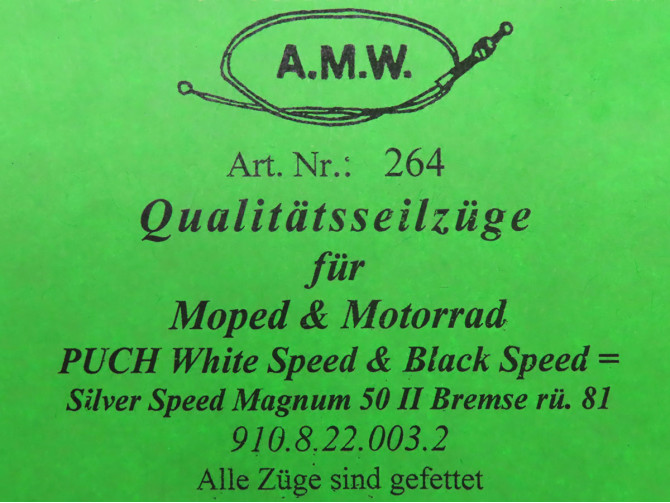Bowdenzug Puch X50 2M Bremszug hinten A.M.W.  product